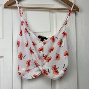 Floral Button-Front Tank Top